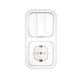 Беларусь Блок 3-х кл выкл+розетка зк с/ш 3В-РЦ-667 - Bylectrica