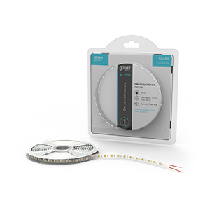 Лента светодиодная LED 10 Вт/м 700 Лм/м 5050-SMD 60 шт/м 12 В DC 4000К нейтральный белый IP65 блистер (3 м ) Basic Gauss - BT052