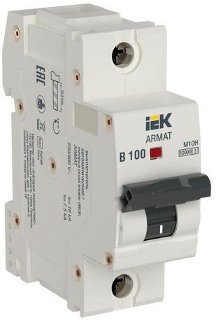 Автоматический выключатель однополюсный M10H 1P B 100A ARMAT | AR-M10H-1-B100 IEK