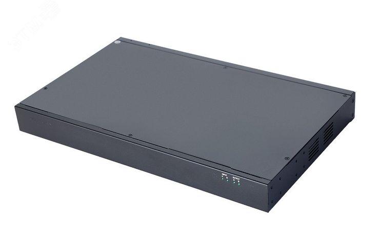 Блок АВР горизонтальный 1U 230 В 16 А 3,3 кВт вилки (2) C20, (10) C13, шнур 3 м. | 60A-64-80-04BL Eurolan