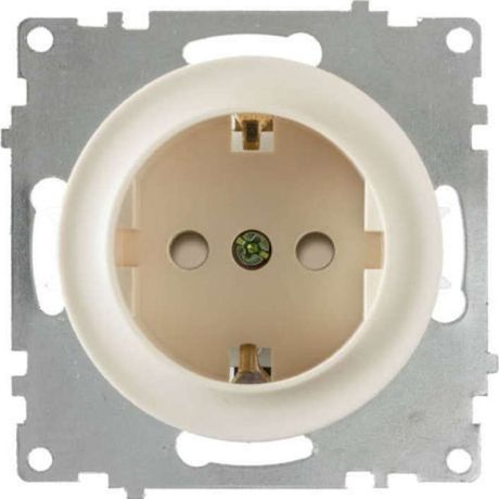 Механизм розетки 1-м СП Florence 16А IP20 с заземл. винт. контакты защ. шторки беж. 1E10101301 OneKeyElectro 2172787 ССТ