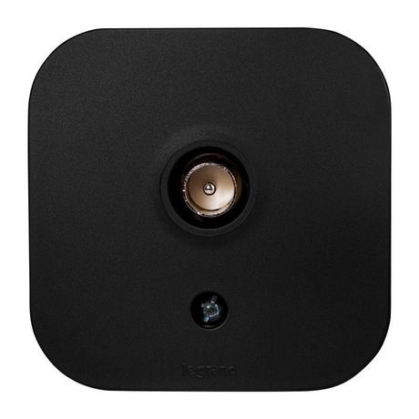 Розетка телевизионная TV 1-м ОП Quteo IP20 с топологией "звезда" черн. матов. IEK 782478 Legrand