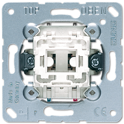 Механизм кнопки без фиксации 10 A / 250 В, однополюсный, с переключающимся контактом (НО/НЗ); не подходит к клавишам серии EP; универсальные встраивае JUNG 533U