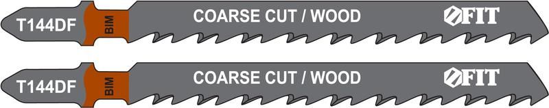 Полотно по дереву Bimetal разведенные шлифованные зубья 100/74/4мм (Т144DF) (уп.2шт) FIT 40945 РОС