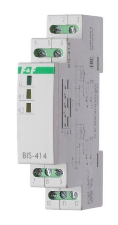 Реле импульсное BIS-414 (управление двумя нагрузками; монтаж на DIN-рейке 230В 2х8А 2х1Z IP20) F&F EA01.005.005 Евроавтоматика