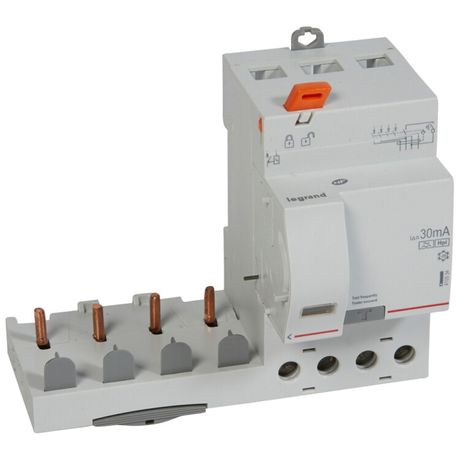 Дифференциальный блок DX3 - тип Hpi 30 мА 4П 400 В~ 63 А 3 модуля | 410534 Legrand