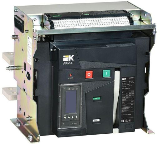Выключатель автоматический воздушный ARMAT стационарного исполнения 3P F 100кА 3200А расцепитель TY с комплектом аксессуаров 220В: мотор привод катушка включения отключения - AR-ACB-3FF-100-3200A-TYCF IEK