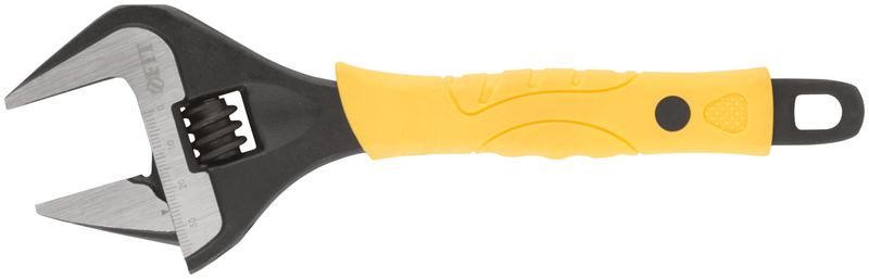 Ключ разводной "Эталон" CrV узкие губки шкала экстра увелич.захват прорезин.ручка 200мм (39мм) FIT 70196 РОС