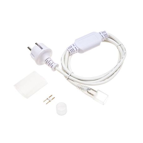 Набор установочный для Гибкого неона 16х16мм формы D (шнур питания каучук с диодным мостом и вилкой заглушка переходная муфта игла) 1.5м Neon-Night 134-501