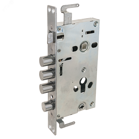 Замок врезной цилиндровый без ручек и механизма секрета для мелаллических дверей, СТАНДАРТ ЗВ1-08A-B СТ хром - 9329 ПТК