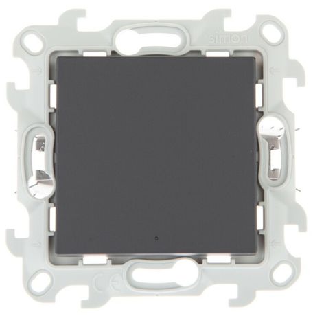 Переключатель 1-кл. 1п 2мод. СП Simon 24 10А IP20 Push&Go с подсветкой механизм графит 2420204-038