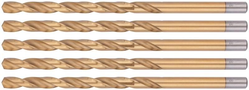 Сверло HSS по металлу удлиненные титановое покрытие 8.0х165мм (уп.5шт) FIT 34280 РОС