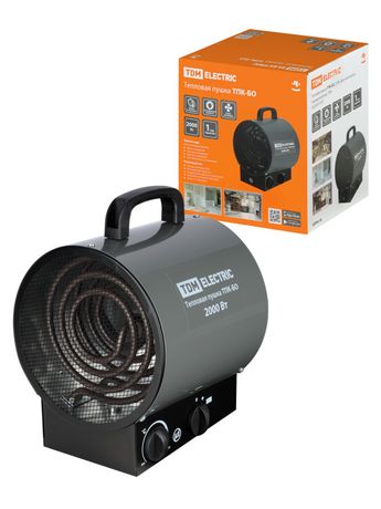 Тепловая пушка ТПК-БО, 2 кВт, круглый корпус, терморегулятор, | SQ2520-0107 TDM