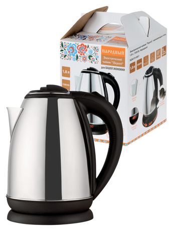 Электрический чайник "Персей", нержавеющая сталь, 1,8 л, 1500 Вт, Народный | SQ4019-0001 TDM