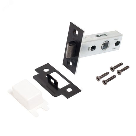 Защёлка АЛЛЮР АРТ L45-8 BL матовый черный торц.планка 25мм б/ручек - 14550 ПТК