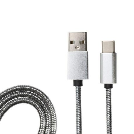 Шнур USB 3.1 type C (male)-USB 2.0 (male) в гибкой металлической оплетке 1 м | 18-1886 REXANT