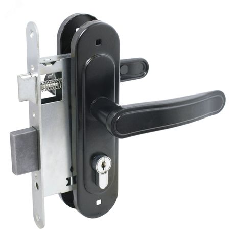 Замок врезной Птимаш ЗВ4-303 хром м/о 55 с/руч - 12793 ПТК