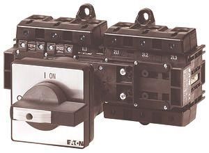 Выключатель нагрузки 6п 1НО+1НЗ Ie=160А 0-1 90град. заднее креп. T6-160-6/V/SVB-SW/HI11 черн. ручка EATON 200127