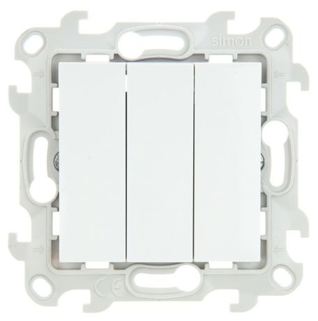 Выключатель 3-кл. 1п 2мод. СП Simon 24 10А IP20 механизм бел. 2450391-030
