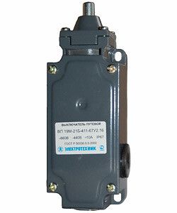 Выключатель путевой ВП 19М-21Б-411-67 У2.16, четырёхполюсный, толкатель, 2з+2р, IP67 - ET009902 Электротехник