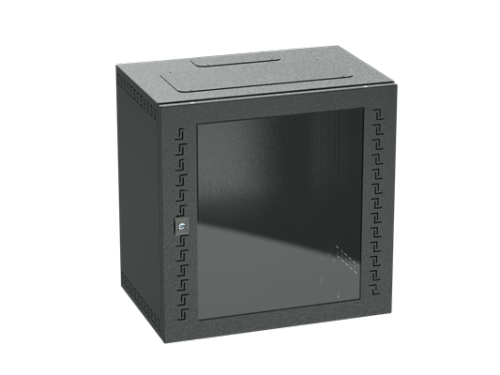 Шкаф телекоммуникационный навесной, 12 U (600х600х400) дверь стекло,RAL9005 | R5STI1240GSB DKC ДКС