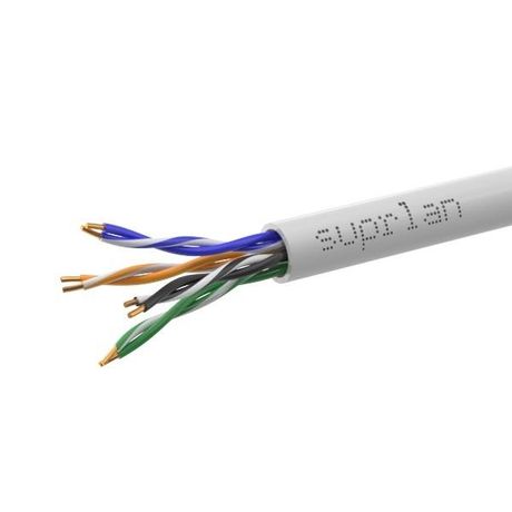 Кабель витая пара U/UTP кат.5E 4х2х24AWG solid Cu нг(А)-LSLTx In. Premium 305м (м) SUPRLAN 01-0340-3 Net.on