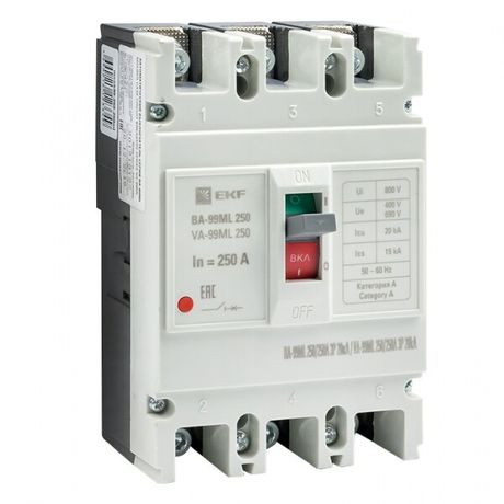 Автоматический выключатель ВА-99М 250/250А 3P 20кА Basic - mccb99-250-250mI EKF
