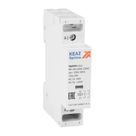 Контактор модульный OptiDin MK-100-2020-230AC (L) | 343728 КЭАЗ