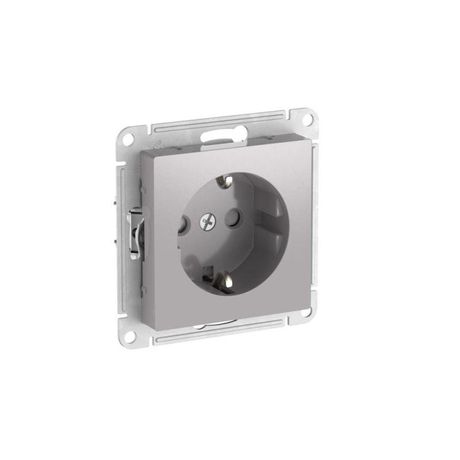 Розетка AtlasDesign 16А с заземл. защ. шторки быстрозажим. клем. механизм алюм. SE ATN000345S APC