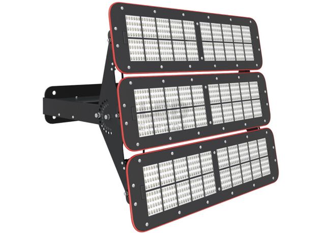 Прожектор LED УРАН ПРОМ (СБУ) 720Вт 101000Лм КСС К1 (25-30) 5,0К прозрачный рассеиватель IP67 (LE-СБУ-66-720-6556-67Х) ЛЕД-Эффект