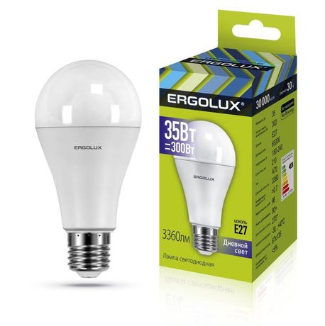 Лампа светодиодная LED-A70-35W-E27-6K ЛОН 35Вт E27 6500К 180-240В Ergolux 14232