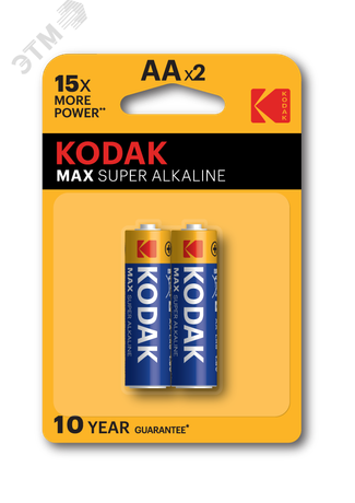 Батарейка Kodak LR6-2BL MAX SUPER Alkaline [KAA-2] (40/200/13200) - Б0005131