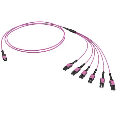 Оптическая разветвительная сборка 12ОВ 50/125 OM4, 1xMTP PRO(12)/6хLC Duplex Uniboot, 2м (предустановленная конфигурация: MTP Male, тип полярности - п ДКС RNFML12402