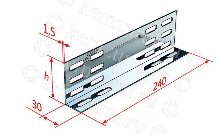 Соединитель лотковый СЛ240х100х0.8 цУТ1.5 КЭМ3 120 002002 24 КЭМЗ