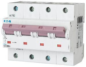 Автоматический выключатель 32А, кривая отключения D, 4 полюса, отключающая способность 25 кА PLHT-D32/4 - 248096 EATON