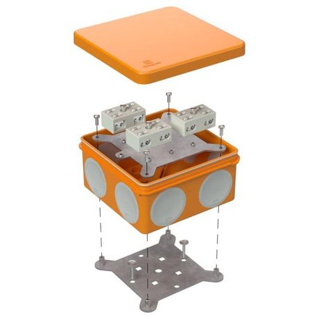 Коробка огнестойкая разветвительная для о/п двухкомпонентная 60-0300-FR6.0-4-6-Р Е15-Е60 100х100х50 | Промрукав Строитель