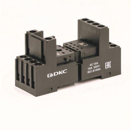 Колодка низкопрофильная 2-х уровневая с винтовыми клеммами для реле на 2 группы контактов версии IR-W2CO (без магнита) - IR-B2W-SC-1 ДКС