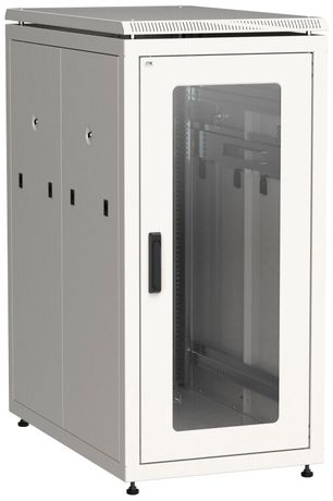 Шкаф сетевой 19" LINEA N 28U 600х1000 мм стеклянная передняя дверь серый | LN35-28U61-G ITK IEK