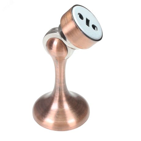 Ограничитель дверной магнитный с фиксацией, настенный, СТАНДАРТ 102 AC прямой старая медь - 12585 ПТК