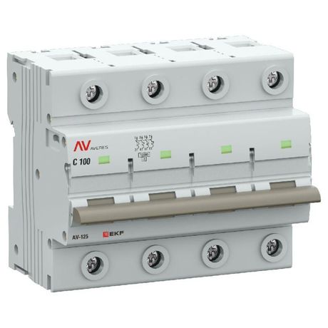Выключатель автоматический AV-125 4P 125A (C) 10kA AVERES |mcb125-4-125C-av| EKF
