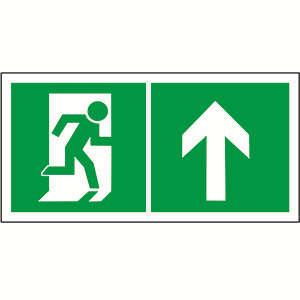 Пластина Напр. к эвакуационному выходу прямо BL-3015A.E38 - a18181 BS