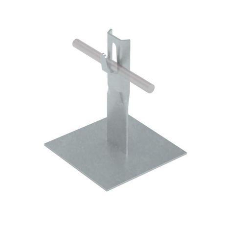 Держатель зажимной приклеиваемый PDZBO-H90-d5-8-G для прутка d5-8мм без отверстий в осн. H=90мм сталь гальванич. цинк. КМ MA0500 КМ-Профиль