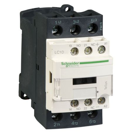КОНТАКТОР D 3Р, 25 A, НО+НЗ, 12V DС, 2.4 ВТ, РАСШ. ДИАПАЗОН, ОГРАН. ПЕРЕНАПРЯЖ | LC1D25JL Schneider Electric APC
