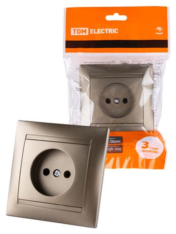 Розетка 2П 10А 250В бронза "Лама" | SQ1815-0722 TDM