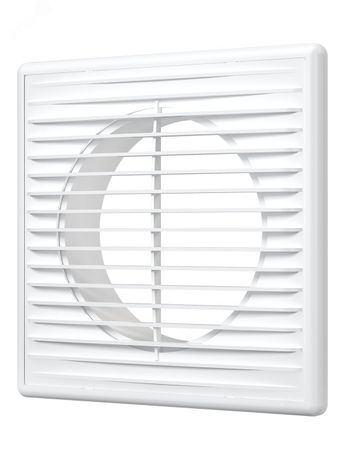 Решетка вентиляционная приточно-вытяжная, из ABS пластика 150х150 с фланцем D100 - 1515П10Ф ЭРА 190