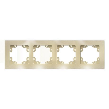 Афина рамка стеклянная четырехместная универсальная, золото (еврослот) - 2293 Союз