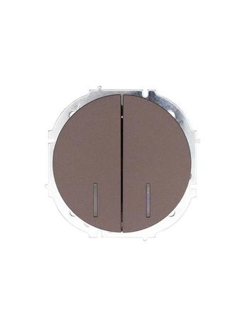 Выключатель 2-кл. СП OSEN 10А IP20 с подсветкой механизм шоколад LEZARD 743-7388-112