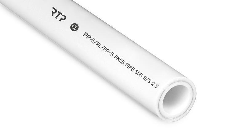 Труба PPR 25х4.2 PN25 армир. алюм. бел. (дл.4м) RTP 14366