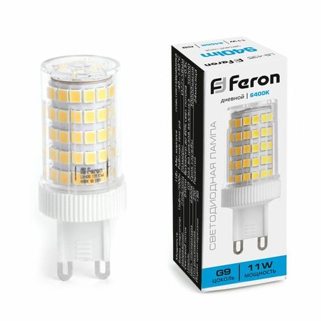 Лампа светодиодная LED 11вт 230в G9 дневной капсульная - LB-435 FERON 38151