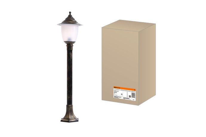 Светильник садово-парковый Прага Эл-11-73-100Б 60 Вт Е27 напольный на стойке h-1.0 м бронза | SQ0330-0517 TDM